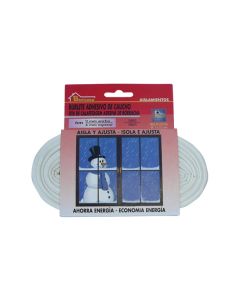 Burlete puerta/ventana adhesivo perfil en "p" 9mmx06mt caucho blanco burcasa 107190