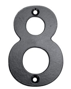 Numero señalizacion atornillar "8" 100mm forjado negro imex el zorro