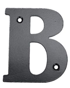 Letra señalizacion clavar "b" 100mm hierro forjado negro imex el zorro