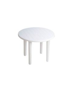 Mesa redonda resina ø 90 cm blanco garden life