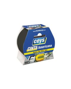 Cinta adhesiva americana 50mmx 10mt negro tack ceys ceys 507605