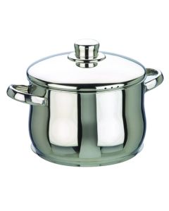 Olla cocina alta con tapa 20cm acero inox ibili