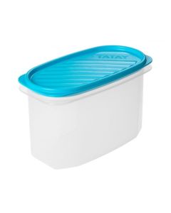 Hermetico alimentos ovalado 1,2lt plastico azul tatay 16310