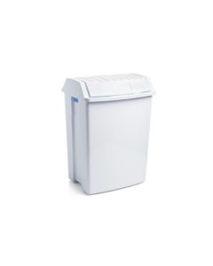 Papelera residuos basculante 49lt plastico blanco tatay