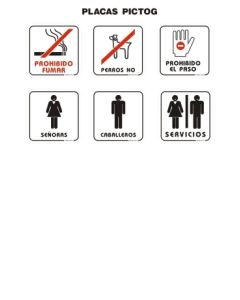 Placa señalizacion autoadhesiva señoras pictograma 110x110mm poliestireno blanco