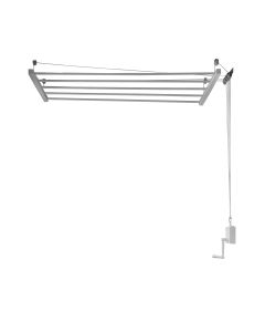 Tendedero techo manivela 180cm acero blanco sube-baja efegete