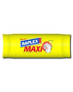 Saco basura cierra facil perfumado 70x75cm 10 pz plastico blanco saplex