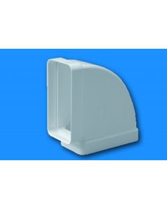 Codo extraccion aire tubo rectangular ignifugo y autoextinguible horizontal 110x55 termoplastico blanco sist 100 tubpla 535