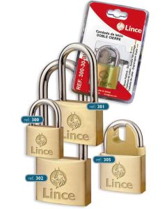 Candado seguridad arco extra largo 30mm laton laton lince 30230