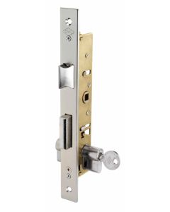 Cerradura metalica embutir picaporte y palanca 25x25mm niquel 1983/25/0 cvl