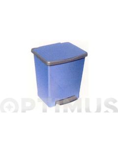 Cubo basura con pedal 22lt plastico azul tatay