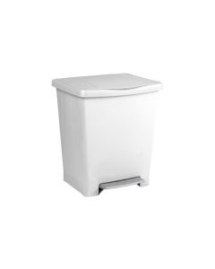 Cubo basura con pedal 22lt plastico blanco tatay
