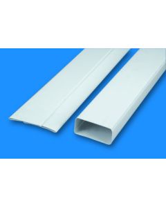 Tubo extraccion aire rectangular ignifugo y autoextinguible plegable 110x55x1500mm termoplastico blanco sist 100 tubpla pl-501