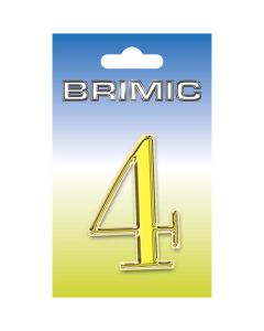 Numero señalizacion atornillar "4" 100mm laton micel