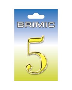 Numero señalizacion atornillar "5" 100mm laton micel