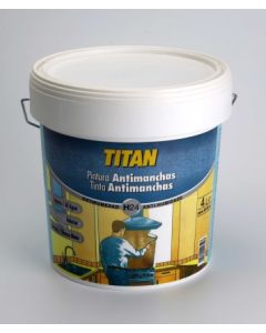 Pintura antimanchas mate al agua 750 ml blanco titan