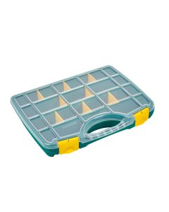 Estuche clasificador 21 separadores moviles 312x238x51mm polipropileno base verd