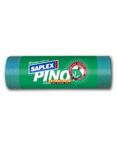 Bolsa basura antibacterias 55x60 cm 15 pz plastico verde saplex