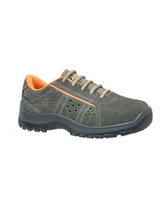 Zapato seguridad s1p suela pu/pu puntera/plantilla metalica t45 piel serraje gris zion snuman panter