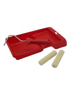 Cubeta pintor plana rodillo+2 recambios esmaltar y barnizar rulo pluma