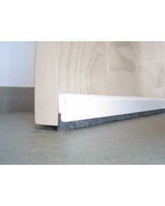 Burlete bajo puerta adhesivo cepillo 091,5cm madera blanco burcasa 127370