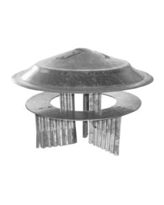 Sombrerete tubo estufa 080 a 150 mm acero galvanizado theca 7500701