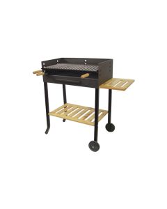 Barbacoa carbon-leña rectangular hierro forjado g 93 x 68 x 40 cm imex el zorro