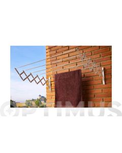 Tendedero pared 5 barras extensible 180cm acero epoxi blanco acordeon cuncial