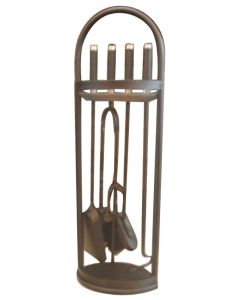 Juego chimenea calefaccion h.70cm forja durban vivahogar 5 pz vh66767