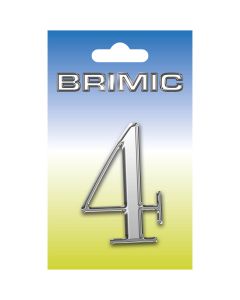 Numero señalizacion atornillar "4" 100mm niquel micel