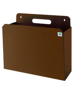 Papelera residuos 35x29x13,5cm marron metal cilindro