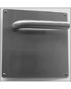 Manivela puerta lc4w placa cuadrada 17x17cm forma l 1mm 4 avellanados inox 304 inox lc4w ocariz