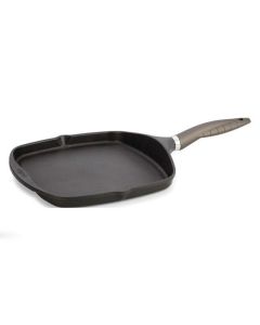 Grill cocina plancha liso con mango 26x26cm aluminio fundido tec.platinum valira 4194/15