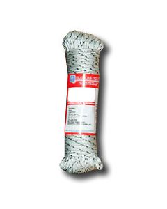 Cuerda fijacion trenzada 10mm 20 mt nylon blanco/azul hilaturas perio com6002