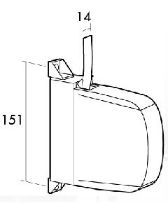 Recogedor persiana 06-011-011 sobreponer mini 14mm plastico blanco/blanco gaviota