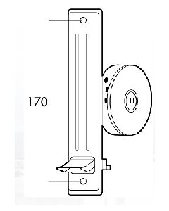 Recogedor persiana 06-003-001 embutir sin placa metalico natural gaviota