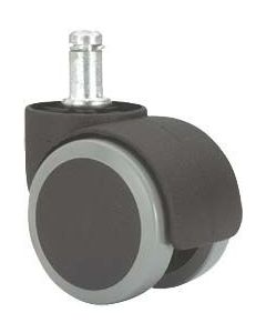 Rueda giratoria doble silla oficina espiga 050kg 11x22 negra bandaje gris ruedas alex 1-0497