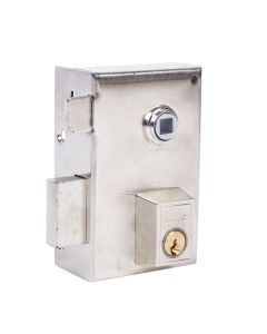 Cerradura sobreponer picaporte y palanca izquierda accionable mediante manivela 70x40mm hierro niquelado 56b70ihn yale 56b70ihn