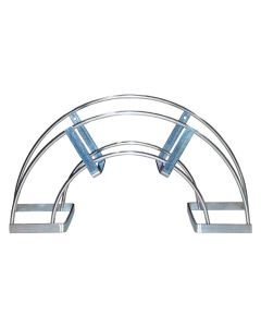 Colgador manguera pared 25 m indalo 40 x 14 cm epoxi plata maiol