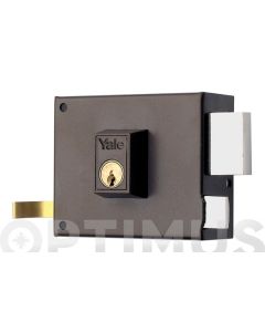 Cerradura sobreponer picaporte y palanca derecha 80x48mm hierro pintado 12580dhp yale 12580dhp