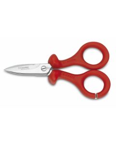 Tijera electricista 05,5" 3 claveles rojo ma aislada 1000v acero carbono alta calidad niquelada 163
