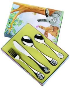 Cuberteria mesa infantil acero inox arca di noe pintinox