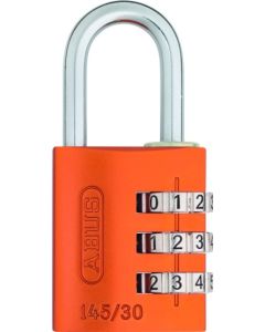 Candado seguridad combinacion programable 20mm naranja abus 145/20naranja