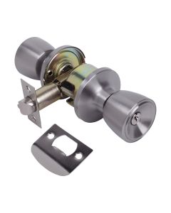 Pomo puerta 11113 entrada picaporte unificado copa 60/70mm cromo mate 11113 amig