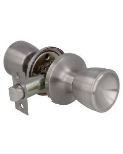 Pomo puerta entrada 601 60-70 mm copa llave-condena cromo mate amig