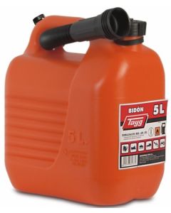Bidon trasvase liquidos carburante con canula 230x145x257mm 5lt plastico rojo ta