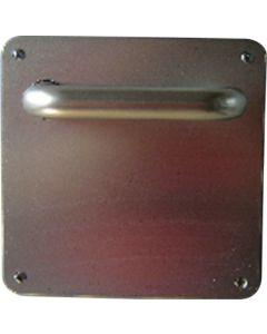 Manivela puerta 1988/600ch-s f1 placa cuadrada forma u aluminio plata 1988/600chsf1 ocariz