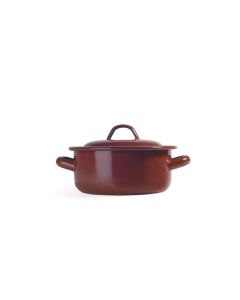 Cacerola cocina con tapa 32cm acero esmaltado teja estrella