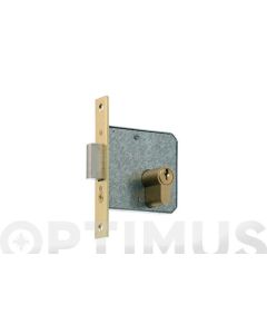 Cerradura embutir serie 1500 1512 latonado 25 mcm