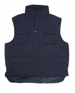 Chaleco trabajo multibolsillo acolchado l poliester azul marino velilla
